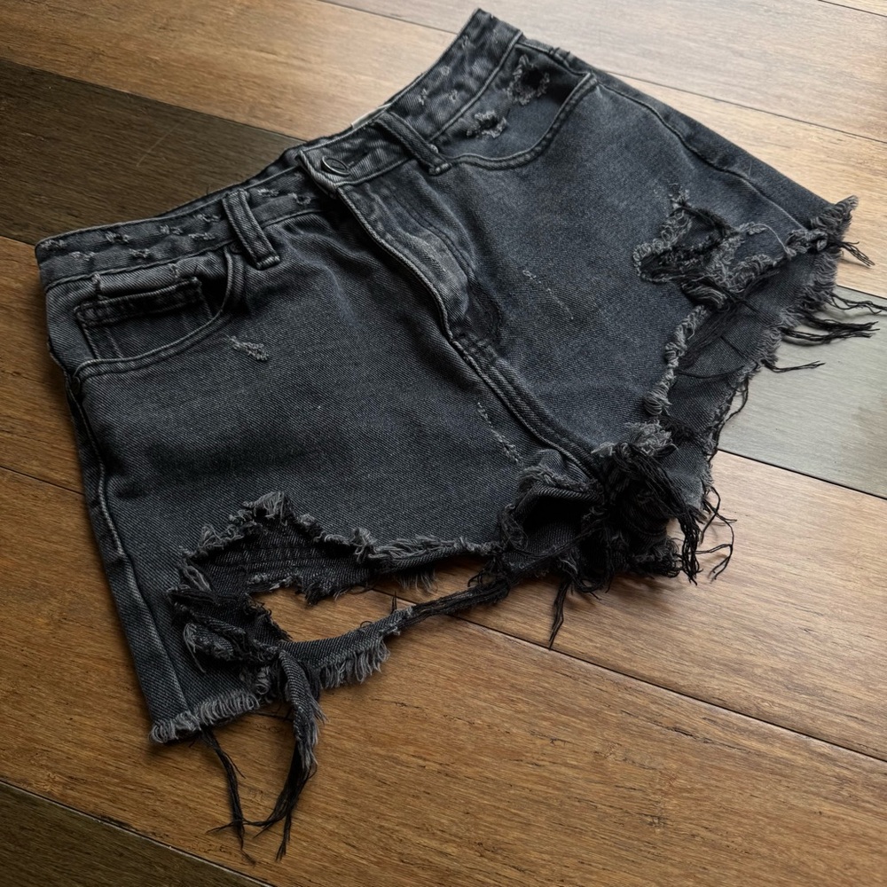 UNIF x UO Black Tayrn Shorts